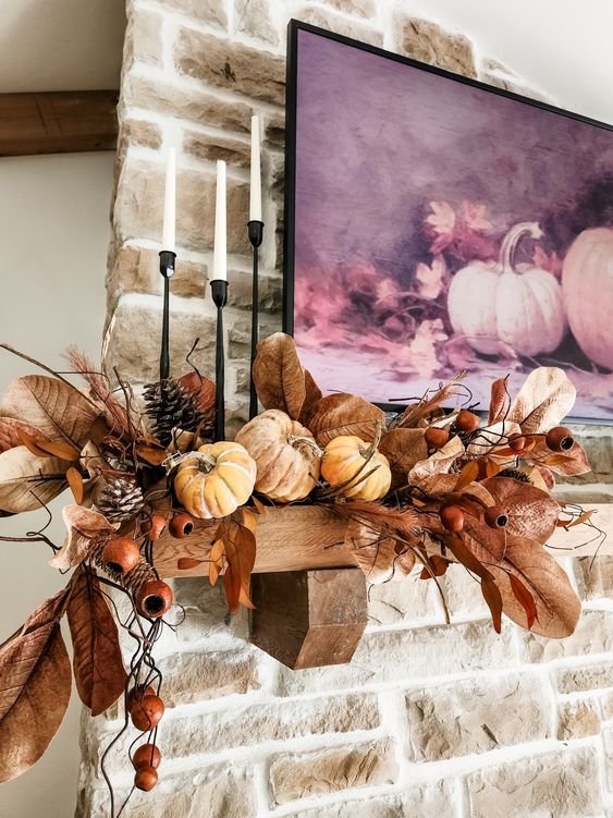 fall mantel artwork ideas