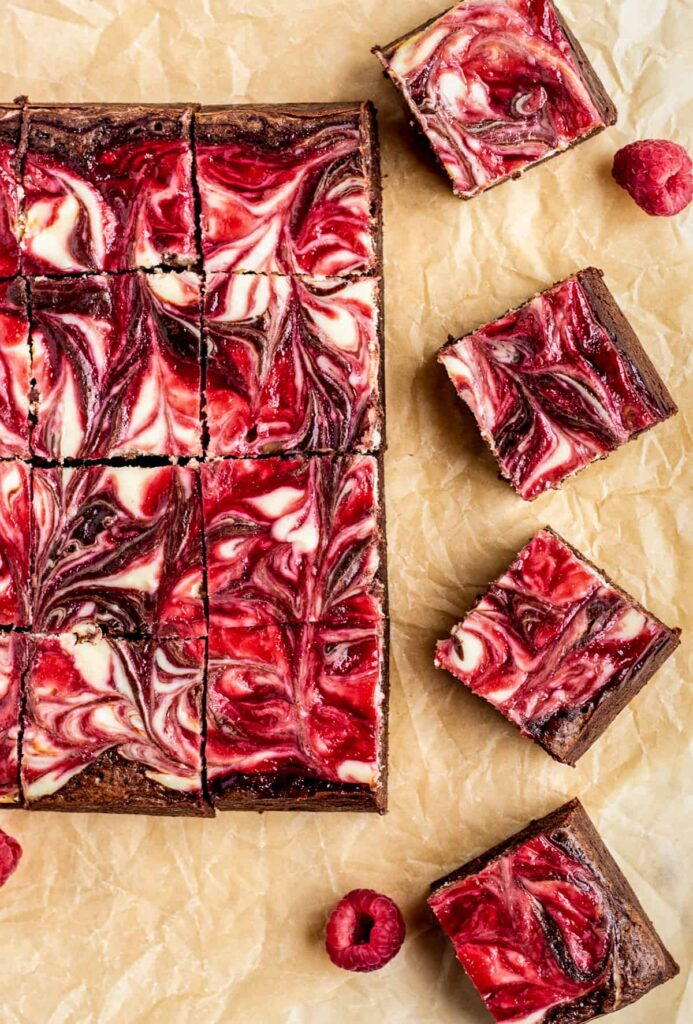 Raspberry Swirl Brownies