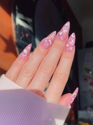 galaxy nails valentines day