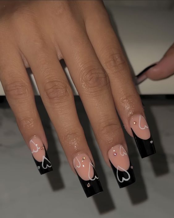 heart nails ideas for valentines day