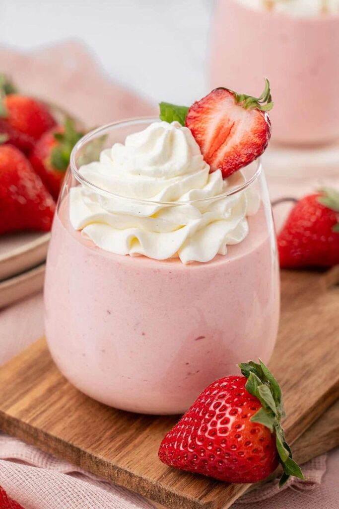 pink strawberry mousse