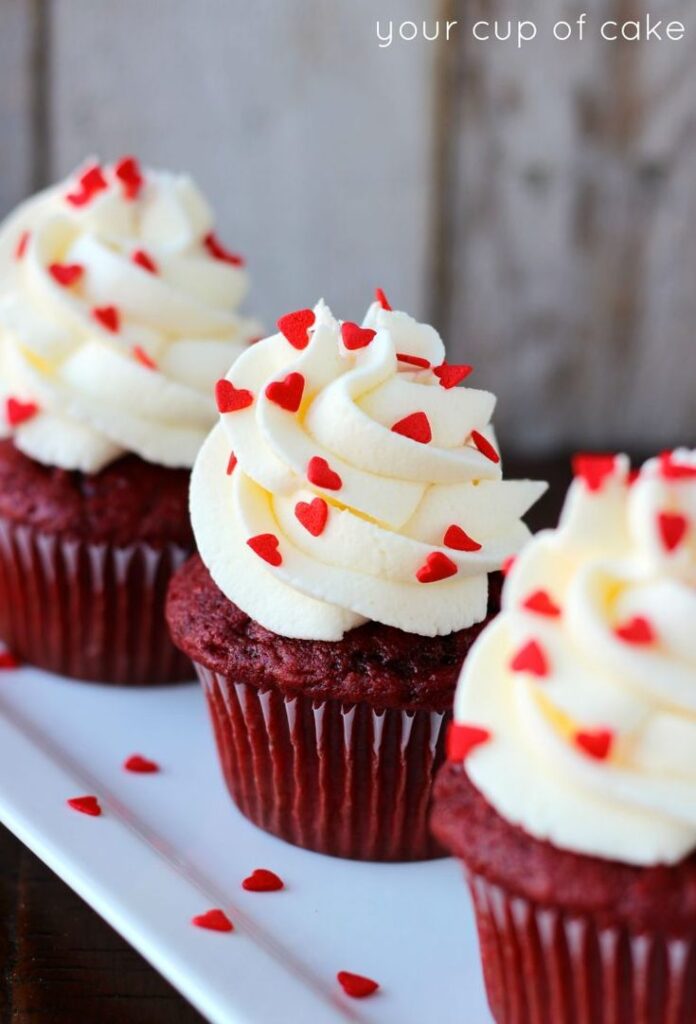 valentines day red velvet cupcakes